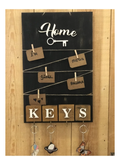 Dekoratif Home Keys Ahşap Resimlik Ve Notluk (kahverengi)