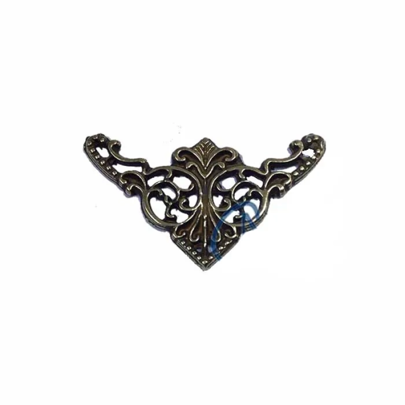 Dekoratif Köşe Süsü, Köşelik - Küçük, 19x34mm, Antik, 100 Adet Dekoratif Köşe Süsü, Köşelik - Küçük, 19x34mm, Antik, 100 Adet