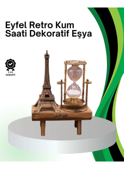 Dekoratif Kum Saati – Ahşap Malzeme, Hediyelik Masa Aksesuarı
