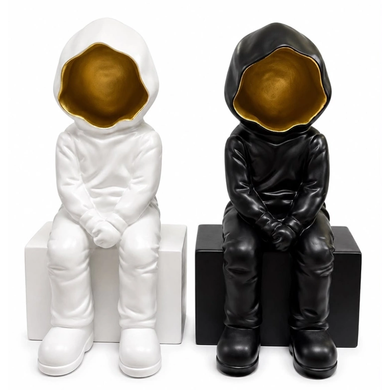 Dekoratif Polyester Oturan Astronot Biblosu Alk5302 Dekoratif Polyester Oturan Astronot Biblosu Alk5302