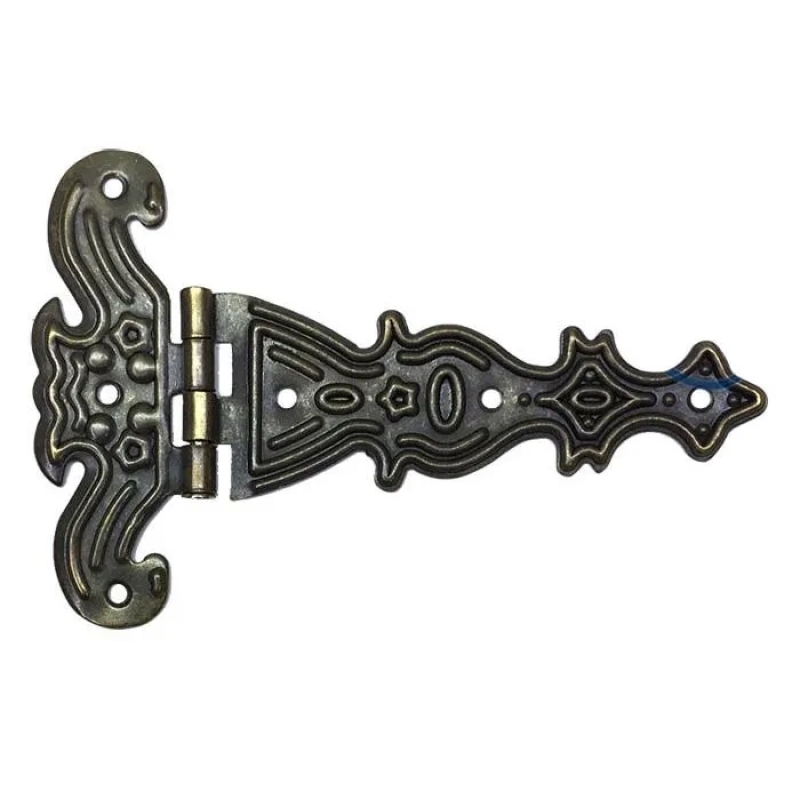 Dekoratif, Sac Tek Kuyruklu Menteşe - 69x102 Mm, Büyük, Antik, 1 Adet Dekoratif, Sac Tek Kuyruklu Menteşe - 69x102 Mm, Büyük, Antik, 1 Adet