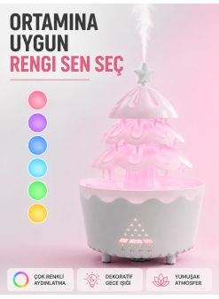 Dekoratif Şans Ağacı Ultrasonik Nemlendirici Rgb Gece Lambalı Aroma Difüzörü