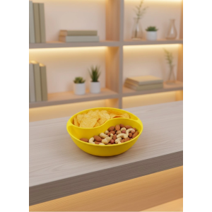 Dekoratif Sarı Çerezlik Kase 4’lü Set 3x12 Cm