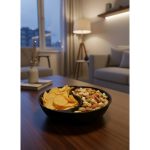 Dekoratif Siyah Çerezlik Kase 4’lü Set 3x12 Cm