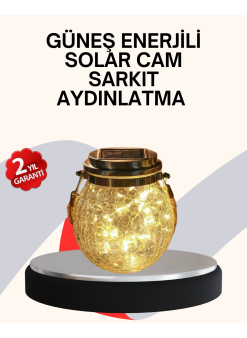 Dekoratif Solar Cam Şişe Led Lamba Gün Işığı Renk