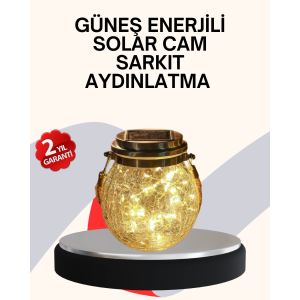 Dekoratif Solar Cam Şişe Led Lamba Gün Işığı Renk