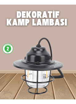 Dekoratif Ve Fonksiyonel Taşınabilir Kamp Gece Lambası