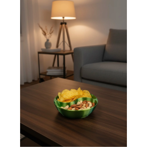 Dekoratif Yeşil Çerezlik Kase 4’lü Set 3x12 Cm