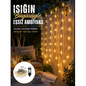 Dekoratif Yıldız Led Aydınlatma 20 Ledli 5 Metre Günışığı Yeni Nesil