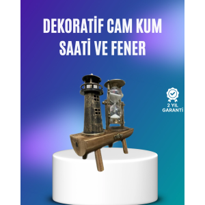 Deniz Feneri Şeklinde El Yapımı Kum Saati – Ev Ve Ofis İçin Zarif Süs