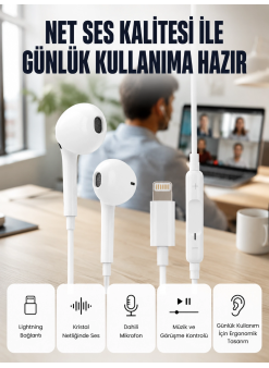 Derin Bas Ve Net Ses Özellikli Kulak İçi Kulaklık Yeni Nesil