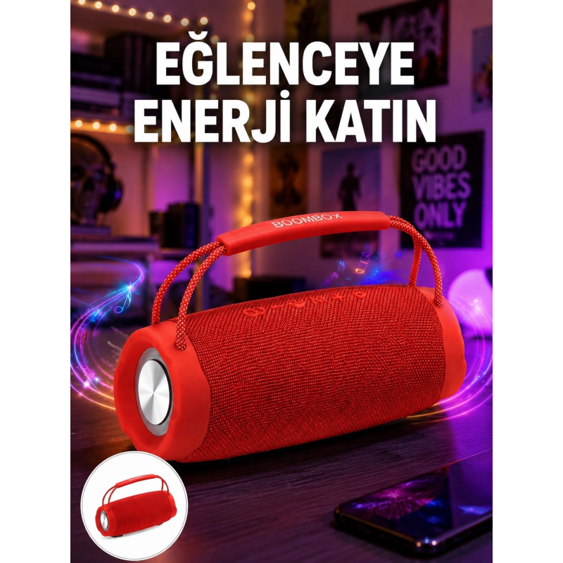 Derin Baslı Çift Hoparlörlü Taşınabilir Kablosuz Hoparlör Yeni Nesil Derin Baslı Çift Hoparlörlü Taşınabilir Kablosuz Hoparlör Yeni Nesil