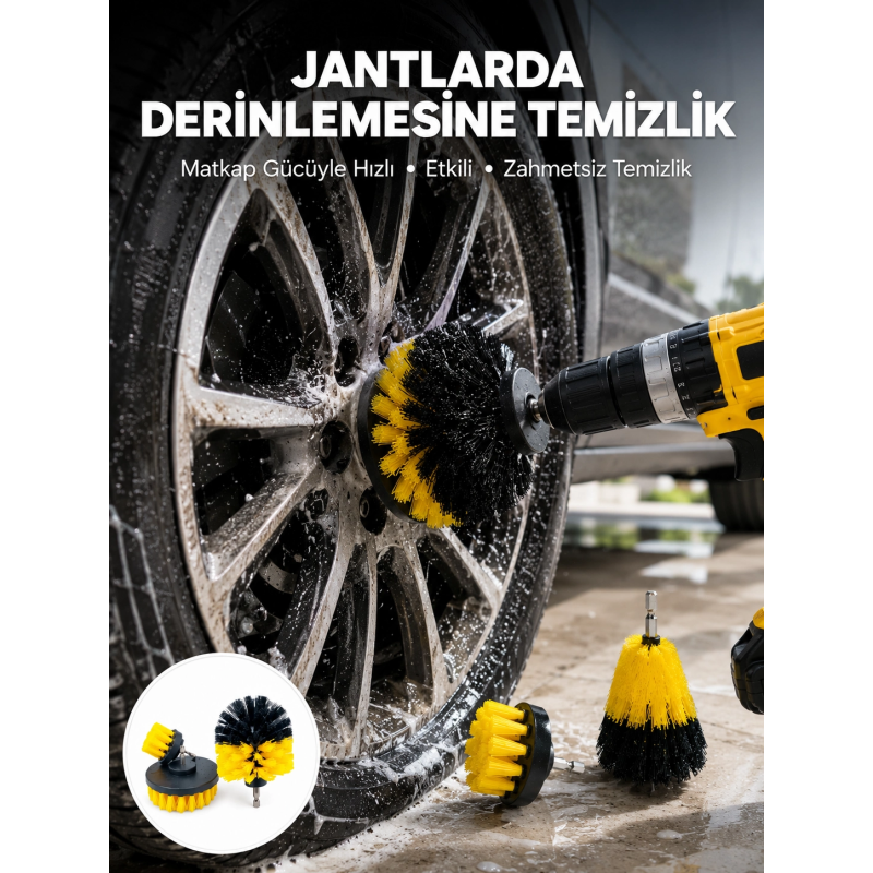 Derinlemesine Temizlik İçin Dayanıklı Kıllı Matkap Fırçası Başlığı Derinlemesine Temizlik İçin Dayanıklı Kıllı Matkap Fırçası Başlığı