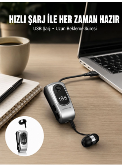 Dijital Ekranlı Bluetooth Kulaklık – Titreşimli Bildirim, 25 Saat Kullanım Yeni Nesil