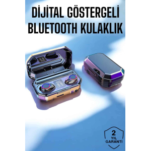Dijital Göstergeli Bluetooth Bağlantılı Kulaklık Dokunmatik Kontrol