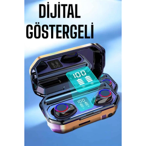 Dijital Göstergeli Bluetooth Bağlantılı Kulaklık Dokunmatik Kontrol