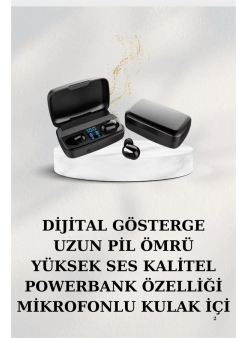 Dijital Göstergeli Bluetooth Kulaklık Kablosuz Tws Stereo Bluetooth 5.0