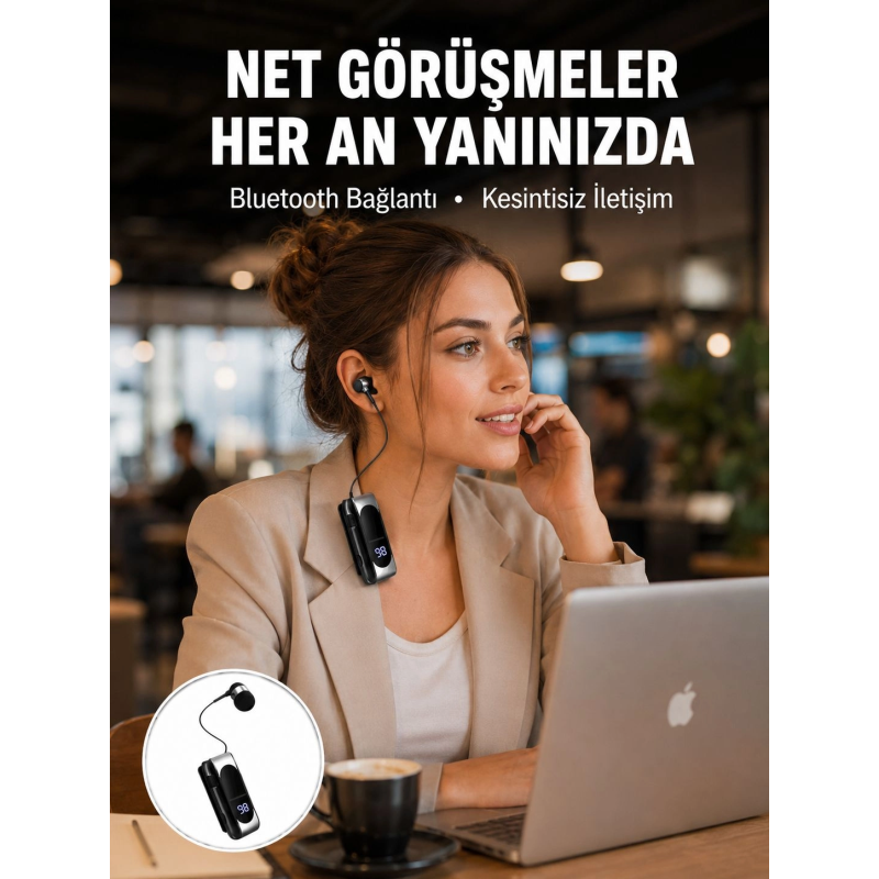 Dijital Göstergeli Bluetooth Kulaklık – Klipsli Ve Şık Tasarım Yeni Nesil Dijital Göstergeli Bluetooth Kulaklık – Klipsli Ve Şık Tasarım Yeni Nesil