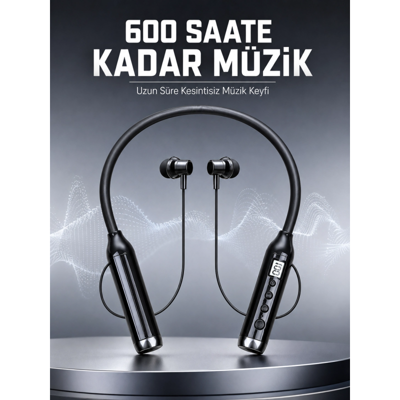 Dijital Göstergeli Boyun Tipi Bluetooth Kulaklık Mikrofonlu Çağrı Ve Müzik Kontrollü Çift Cihaz Bağlantılı Kulaklık Dijital Göstergeli Boyun Tipi Bluetooth Kulaklık Mikrofonlu Çağrı Ve Müzik Kontrollü Çift Cihaz Bağlantılı Kulaklık