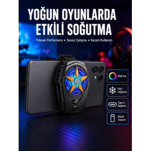 Dijital Göstergeli Evrensel Telefon Soğutma Fanı Yeni Nesil