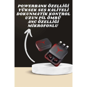 Dijital Göstergeli Powerbank Kablosuz Kulaklık Ve 7 Kordonlu Yeni Nesil Akıllı Saat Dokunmatik Kontrol