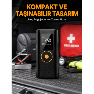 Dijital Göstergeli Taşınabilir Hava Kompresörü Güçlü Şişirme Performansı Yeni Nesil
