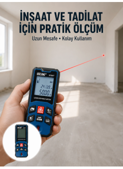 Dijital Lazer Mesafe Ölçüm Cihazı İnşaat Ve Ev Kullanımı Yeni Nesil