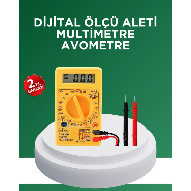 Dijital Multimetre Ölçü Aleti Ac Dc Ölçüm Ve Lcd Ekranlı Dijital Multimetre Ölçü Aleti Ac Dc Ölçüm Ve Lcd Ekranlı
