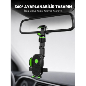 Dikiz Aynasına Ve Koltuk Başlığına Uyumlu Telefon Tutucu Yeni Nesil
