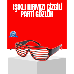 Dikkat Çeken Tasarımlı Led Işıklı Eğlence Gözlüğü
