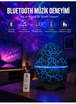 Dinozor Speaker Renk Değiştirme Projeksiyon Modu Bluetooth Hoparlör Gece Lambası Yeni Nesil