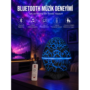 Dinozor Speaker Renk Değiştirme Projeksiyon Modu Bluetooth Hoparlör Gece Lambası Yeni Nesil