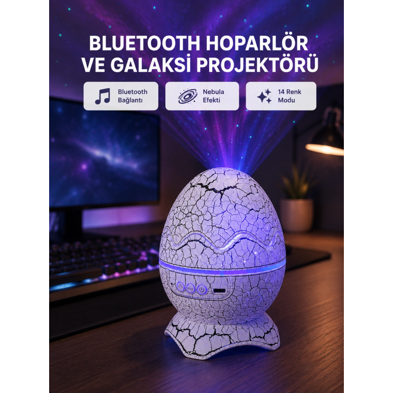 Dinozor Yumurta Gece Lambası Projektör – 14 Renk Seçeneği Dinozor Yumurta Gece Lambası Projektör – 14 Renk Seçeneği