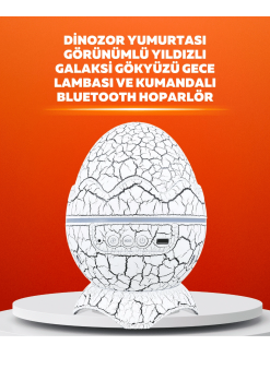 Dinozor Yumurtası Tasarımlı Projektörlü Gece Lambası