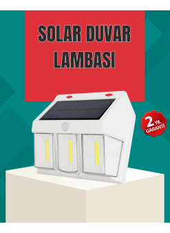 Dış Mekan Solar Duvar Lambası – 120° Hareket Algılama, 3 Işık Modu