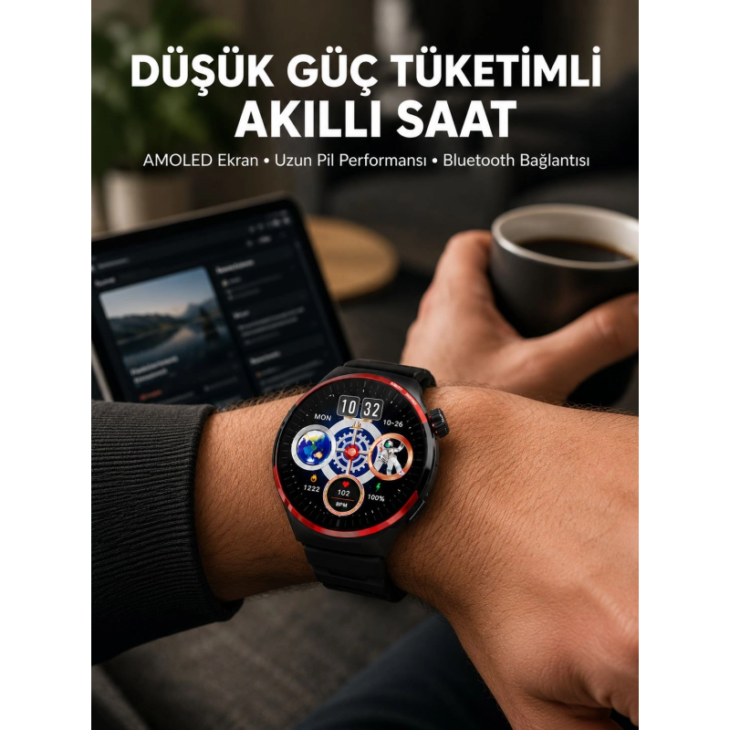 Dokunmatik Akıllı Saat Kablosuz Şarj Amoled Ekran Yeni Nesil Dokunmatik Akıllı Saat Kablosuz Şarj Amoled Ekran Yeni Nesil