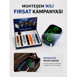 Dokunmatik Akıllı Saat Yeni Nesil Kulaklık Kampanyası Bluetooth Bağlantılı Anc Özelliği