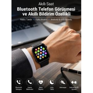 Dokunmatik Ekran, Bluetooth Görüşme, Akıllı Bildirim Ve Günlük Aktivite Takibi
