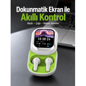 Dokunmatik Ekranlı Aktif Gürültü Azaltma Özellikli Kablosuz Kulaklık V5.4