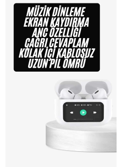 Dokunmatik Ekranlı Anc/enc Yeni Nesil Pro Bluetooth Kulaklık Dokunmatik Ekran