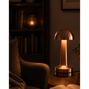 Dokunmatik Mantar Gece Lambası Bronz Led Masa Aydınlatması