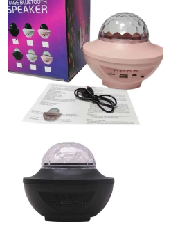 Dönen Işıklı Disko Topu Projektör Müzik Çalarlı Disco Speaker