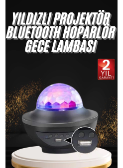 Dönen Işıklı Disko Topu Projektör Müzik Çalarlı Disco Speaker