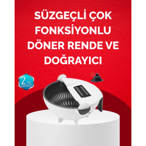 Döner Mekanizmalı Sebze Doğrayıcı Hazneli Rende
