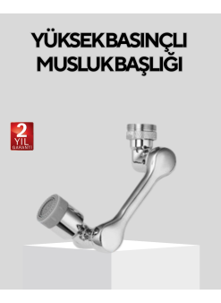 Döner Musluk Başlığı Çok Açılı Robotik Kol Su Tasarruflu