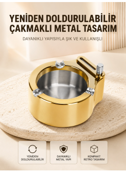 Duman Ve Koku Giderici Hava Temizleyici Küllük  2 Katmanlı Filtreli