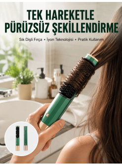Düzleştirici Fırça Saç Düzleştirici Arada Fön Tarak Taşınabilir Yeni Nesil