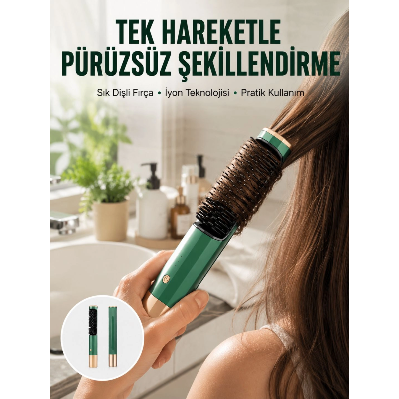 Düzleştirici Fırça Saç Düzleştirici Arada Fön Tarak Taşınabilir Yeni Nesil Düzleştirici Fırça Saç Düzleştirici Arada Fön Tarak Taşınabilir Yeni Nesil
