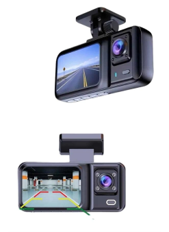 Dvr Araç İçi Kamera Ön Ve İç Kamera 2 İnç Ekranlı Çift Kamera