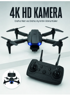 E99 Pro 4k Hd Kameralı Katlanabilir Drone App Kontrollü Uzaktan Kumandalı Mini Drone